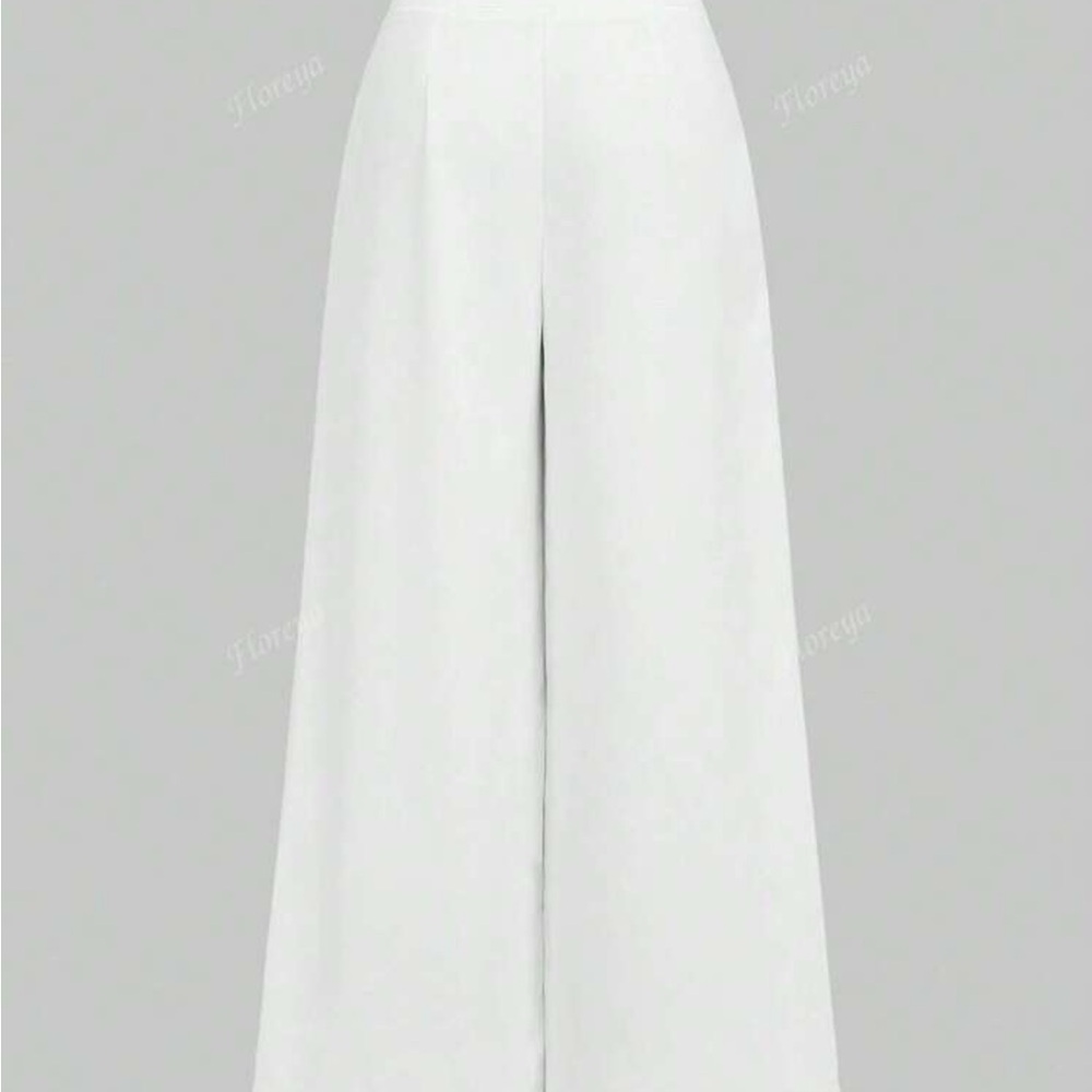 Elegant White Wide-Leg Pants XS - Picture 2 of 15